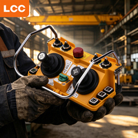 Télécommande sans fil industrielle LCC F24-60 à double joystick, portée 100 m, IP65 pour pont roulant et pompe à béton