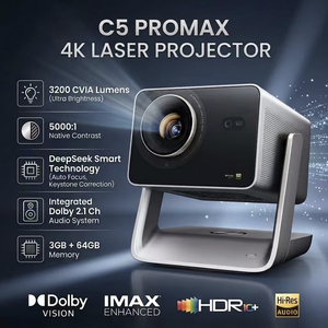C5 ProMax 2026 Nuevo Proyector C5 ProMax 3200lm Lúmenes <span class=keywords><strong>4K</strong></span>, Cine en Casa <span class=keywords><strong>4K</strong></span> UHD DLP, Proyector Inteligente Portátil - Product Image 1