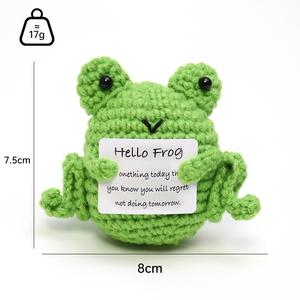 2026 New Designs Emotional Support <strong>Frog</strong> Crochet Dolls Handmade Emotional Uplifting Support Cheer up <strong>Knitted</strong> Crochet Otter - Product Image 4