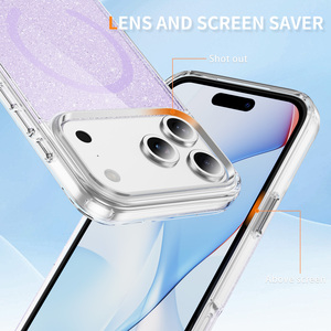 Custodia per <span class=keywords><strong>iPhone</strong></span> 17 <span class=keywords><strong>Pro</strong></span> <span class=keywords><strong>Max</strong></span> <span class=keywords><strong>con</strong></span> Glitter e Brillantini, Compatibile <span class=keywords><strong>con</strong></span> MagSafe, Antiurto e <span class=keywords><strong>Protezione</strong></span> <span class=keywords><strong>Fotocamera</strong></span> - Product Image 5