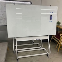 Tableaux blancs en émail à fixation murale pour postes de travail pédagogiques, tableaux blancs magnétiques en verre trempé, mobilier scolaire - Commande en gros