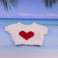 Nuevo Producto: Oso de Peluche en Forma de Corazón con Ropa y Suéter, Relleno de Algodón PP, Acrílico, Unisex, Navidad, 14 Años