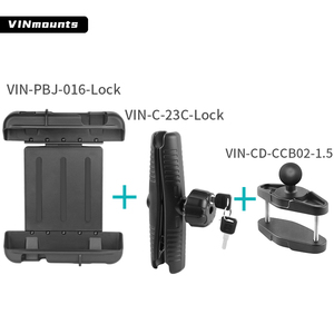 Support de tablette stable avec rotation à 360 degrés, tête sphérique de 1,5 pouce et verrou antivol pour Samsung et Lenovo - Product Image 6