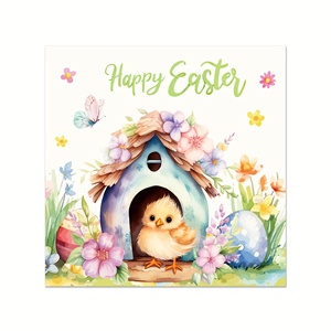 Serviettes à déjeuner jetables de printemps <span class=keywords><strong>aquarelle</strong></span> avec <span class=keywords><strong>motif</strong></span> mignon de lapin poussin pour le rassemblement de jardin de fête - Product Image 1