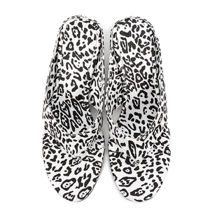 Sandales à talon compensé haut pour femme, grande taille 45, à entre-doigts, pour soirée, coupe large, imprimé léopard, style mules - Product Image 6