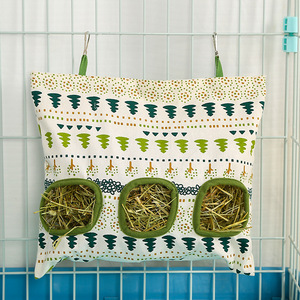Bolsa de Alimentación para Conejos y Cobayas de Gran Capacidad, Ecológica, de Algodón Impermeable IPX5, Forma Cuadrada, con Estampado Animal - Product Image 1
