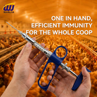 WANJIA Seringue de vaccination aviaire automatique de 2 ml pour poussins d'un jour et poulets