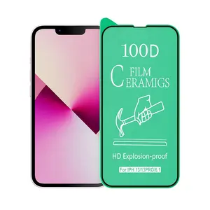 Điện thoại di động bảo vệ màn hình phim gốm sứ Tempered Glass phim chống thấm nước chống dầu điện thoại bảo vệ phim kính màn hình cho iPhone 15