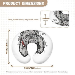 Süblimasyon özel logo baskı seyahat yastık takımı diğer fonksiyon kayma U şekli renkli boyun yastık - Product Image 5