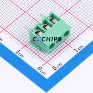 MX350-3.5-03P-GN01-Cu-Y-A Screw Terminal Block Through hole Component (THT),P=3.5mm Connector 1x3P 3.5mm Green Through Hole - Product Image 1