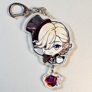 พวงกุญแจดิจิทัลสำหรับ genshin impact scaramouche Wanderer จี้การ์ตูนอะนิเมะพลาสติกน้ำพระเจ้า <span class=keywords><strong>Funi</strong></span> na Xiang - Product Image 3