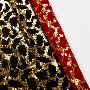 深蓝色韩国天鹅绒面料2026s高品质亮片面料刺绣晚礼服 - Product Image 2