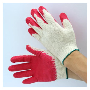 Guantes de trabajo diario Hilo de algodón Látex sumergido Palma Fábrica Barato al por mayor Jardín Hogar Almacén Guante - Product Image 5