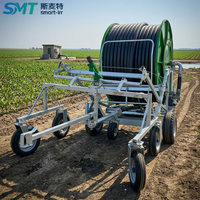 Système de dévidoir de tuyau agricole en métal robuste JP90 avec boîte de vitesses et pompe pour l'irrigation par canon à eau longue portée