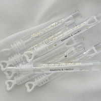 Nicro Usine Personnalisé 4ml Tube À Bulles En Plastique En Forme De Coeur Mini Bouteille À Bulles De Savon Baguettes Anniversaire Photo Props Faveurs De Fête De Mariage