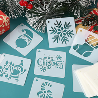 Pochoirs de peinture à motifs de Noël DIY pour scrapbooking, dessin, décoration murale et de sol