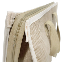 Sac isotherme en lin de qualité supérieure - Logo personnalisé, panneau solaire, grande capacité, fermeture éclair, pour le déjeuner, le camping, la plage