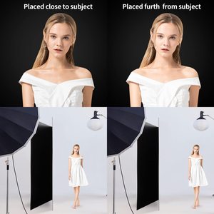Sfondo Fotografico Pieghevole Portatile 6,56 x 6,56 ft, Piastra Riflettente Bianca <span class=keywords><strong>e</strong></span> Nera per Studio Fotografico <span class=keywords><strong>e</strong></span> Ritratti - Product Image 2