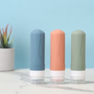 Ensemble <span class=keywords><strong>de</strong></span> flacons en silicone à bouchon rabattable 90 ml pour produits <span class=keywords><strong>de</strong></span> <span class=keywords><strong>toilette</strong></span>, voyage, extérieur, rangement portable, pour l'exportation - Product Image 2