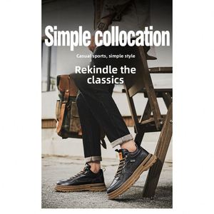 Botas de Trabajo Británicas de Moda para Hombre, Estilo Joker, con Cordones, de Cuero y Algodón, Transpirables, Cómodas para las Cuatro Estaciones - Product Image 6