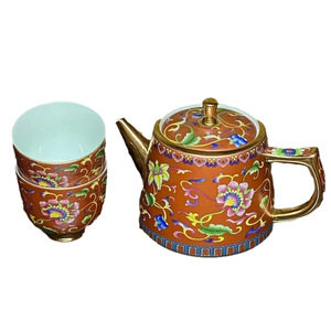 Tetera de Cerámica Esmaltada Estilo Chino de 1.5L con Tapa, Juego de Té Retro de Lujo para el Hogar - Product Image 5