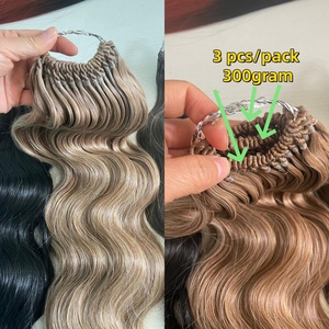 Extensions de <span class=keywords><strong>tresses</strong></span> en fibre haute température de qualité supérieure, ondulées, 24 pouces, 300 g, pré-tressées, soyeuses et rebondissantes, couleur unique - Product Image 3