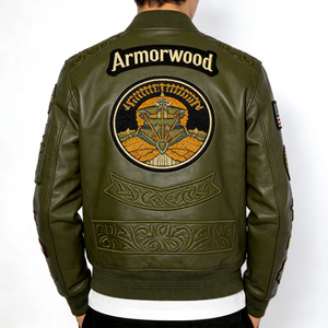 <span class=keywords><strong>Chaqueta</strong></span> de <span class=keywords><strong>Cuero</strong></span> Personalizada para <span class=keywords><strong>Hombre</strong></span>, <span class=keywords><strong>Chaqueta</strong></span> de Motociclista de <span class=keywords><strong>Cuero</strong></span> Vacuno, <span class=keywords><strong>Chaqueta</strong></span> Universitaria de <span class=keywords><strong>Cuero</strong></span> Completo con Bordado Liso en Relieve OEM - Product Image 3