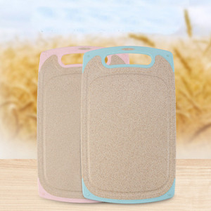 Wheat Straw Chopping Board Plastic BPA Free Wheat Straw Chopping Board 3 Size Anti Slip Plastic Chopping Block Food Grade Kitchen Cutting Board With Handle