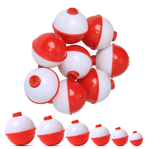 Juego de flotador de pescado, hebilla de botón, flotador ABS rígido de <span class=keywords><strong>pesca</strong></span>, <span class=keywords><strong>boya</strong></span> redonda roja/blanca, accesorios para aparejos de <span class=keywords><strong>pesca</strong></span> - Product Image 1