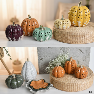 Citrouille en céramique artificielle personnalisée pour Halloween, décorations de fête, petite taille, décoration de la maison - Product Image 2