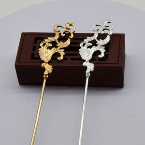 Pasadores de Pelo Estilo Antiguo, Chapados en Oro y Plata, de Cobre, Accesorios Hanfu para Uso Diario - Product Image 1