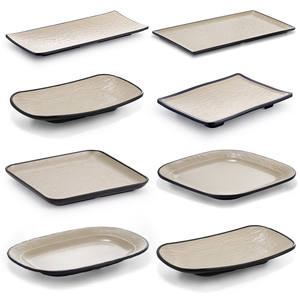 Creative Oval <strong>Rectangular</strong> Melamine Snack <strong>Plate</strong> Dessert <strong>Serving</strong> <strong>Plate</strong> for Restaurant Use - Product Image 2