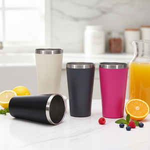 अनुकूलन योग्य 12 औंस 16 औंस क्लासिक टेपर स्टेनलेस स्टील टंबलर कप आउटडोर यात्रा वैक्यूम इन्सुलेट कॉफी मग - Product Image 5