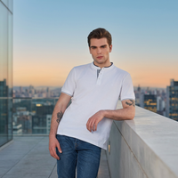 Vêtements d'été de haute qualité pour hommes, t-shirt en coton à manches courtes, col rond blanc, uni, écologique, respirant, coupe classique
