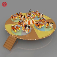 Manège rotatif pour enfants sur le thème de l'espace, 24 places, style moto volante, avec LED, pour parcs d'attractions et fêtes foraines
