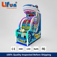 Machine de jeu d'arcade LIFUN Shark Wheel Spinning Wheel, 1 joueur, avec système de récompense par tickets, fonctionnant à pièces, pour intérieur