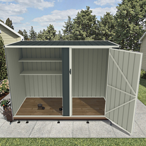 Cobertizo Metálico <span class=keywords><strong>de</strong></span> Fábrica EF0804-H162, Cobertizo <span class=keywords><strong>de</strong></span> Jardín, Cobertizo para Herramientas <span class=keywords><strong>de</strong></span> Exterior, Almacenamiento para Patio Trasero, Soporte para Leña, Cobertizo Utilitario - Product Image 1