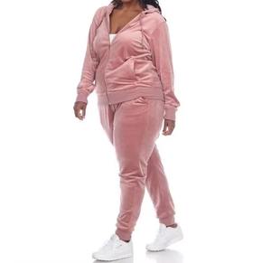 Survêtements de jogging décontractés pour femmes, tendance, hiver, uni, 100% coton, personnalisable, respirant, en vente à prix avantageux - Product Image 3