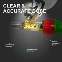 Seringue vétérinaire automatique continue 2ml 5ml, injecteur réglable pour la vaccination des porcs, bovins, ovins, équipement d'élevage