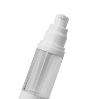 Flacon pompe sans air en plastique PP+AS 15/30/50ml pour sérum et crème visage, idéal pour l'emballage de sauces et d'essences