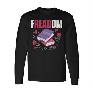 Camiseta de Manga Larga Freedom Anti-Ban con Diseño de Lectura de Libros, Producto Promocional - Product Image 2