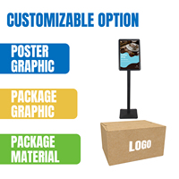 Support de signalisation rotatif portable en alliage d'aluminium A3 A4 sur pied pour affichage (lot de 3)