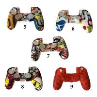 Coque de protection en silicone pour Sony PlayStation4 PS4 Controller Skin Cover avec style imprimé compatible avec PS4 Controller
