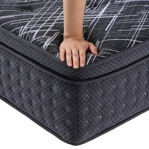 Matelas à ressorts ensachés en coton écologique, taille simple, enroulé en boîte, fermeté moyenne, 500g/m, tissu tricoté ignifuge, doux et confortable - Product Image 1