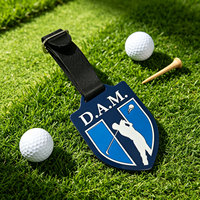 Tag Tas Golf Berkualitas Tinggi dan Kokoh dengan Lapisan Anti Karat, Tag Persegi untuk Tas Golf