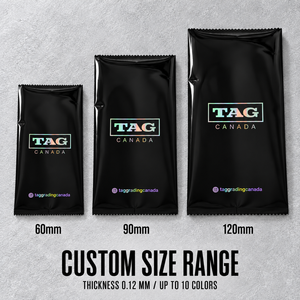 Bolsa de Plástico con Sellado Trasero Negro Brillante Personalizada, MOQ Bajo de 2000 Piezas, Diseño Gratuito, Bolsa de Embalaje para Tarjetas Coleccionables - Product Image 3