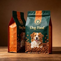 Sachet personnalisé à fond carré en aluminium avec fermeture éclair, résistant à l'humidité légère, pour l'emballage et le stockage d'aliments secs pour animaux de compagnie, de lait et de gelée