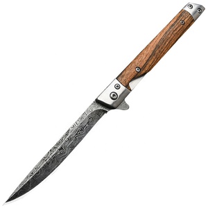 Pronto per la spedizione Pakkawood Wenge manico cuscinetto a sfera perno di apertura Flipper apertura fodera coltello tascabile per il trasporto di tutti i giorni - Product Image 5