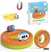 Juego de 6 Rieles de Levitación ABS, Pista Eléctrica de Alta Velocidad, Juguete Educativo Montessori de Tren Magnético para Niños de 3+ Años