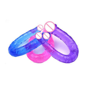 Sıcak satış fabrika silikon uzun su geçirmez gerçekçi esnek Penis stimülasyon çift oyuncaklar kadınlar büyük çift uçlu yapay Penis - Product Image 3